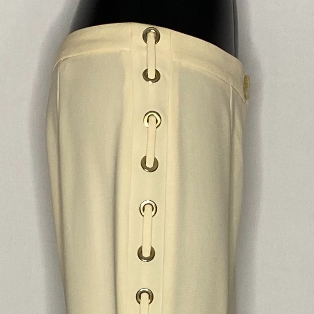Escada Pants Trousers Cream Dressy Wide leg-10" 4 - Picture 12 of 14